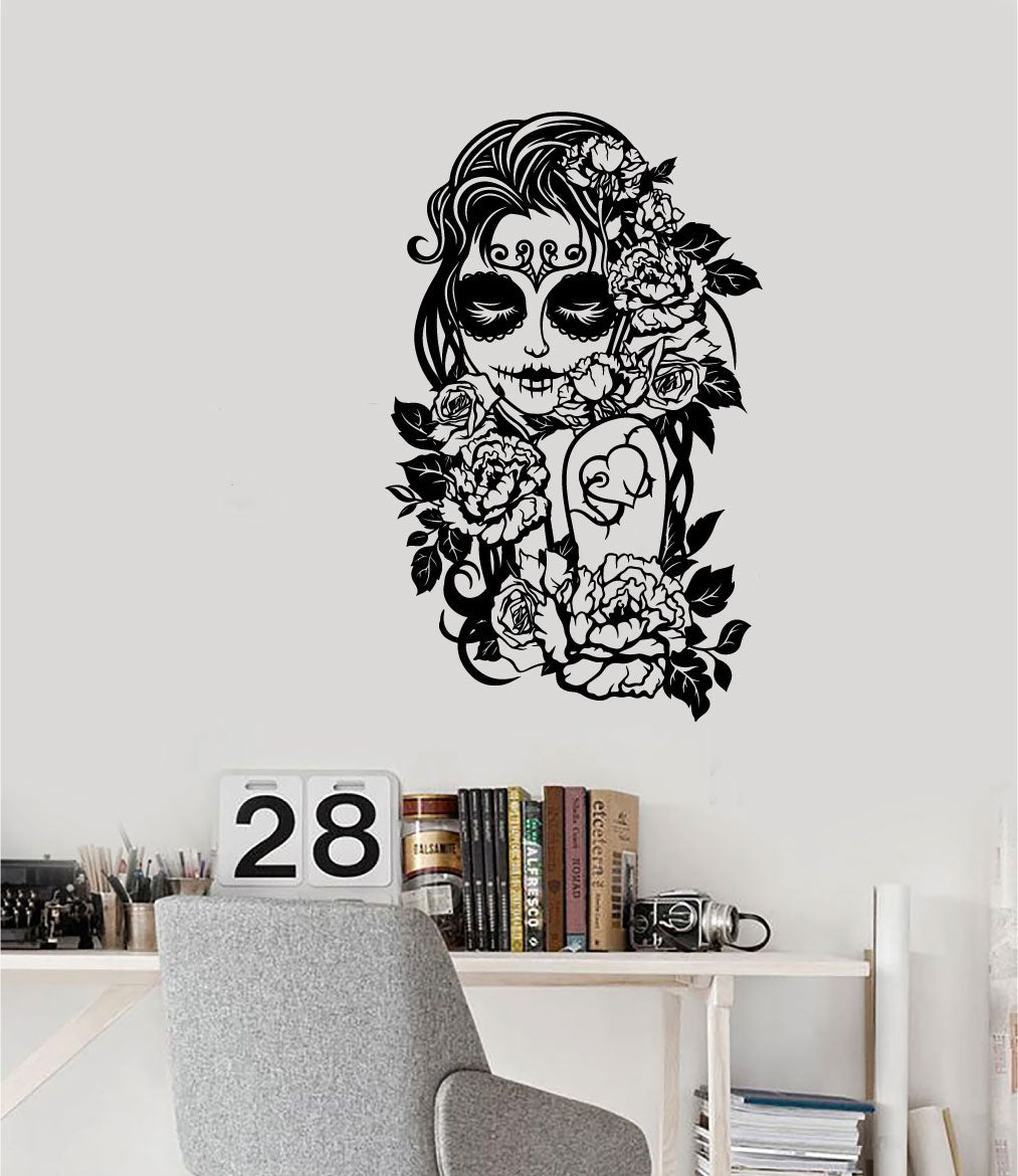 Sugar Skull and Skull Wall Decals