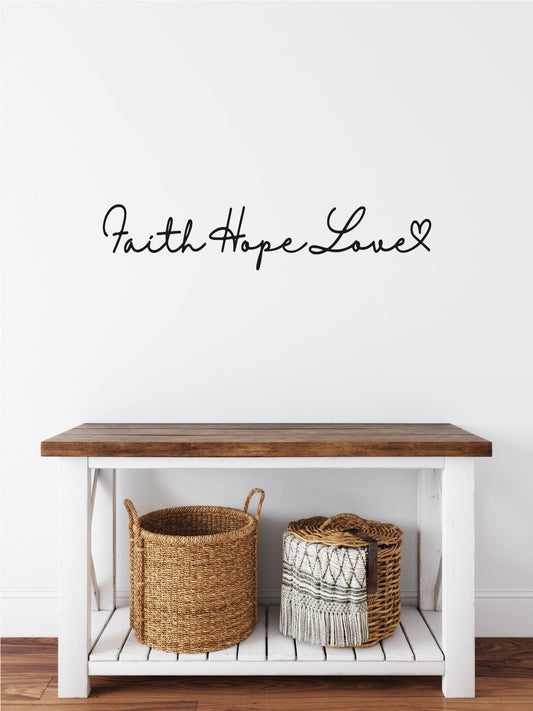 Faith Hope Love Vinyl Home Decor Wall Decal Words 