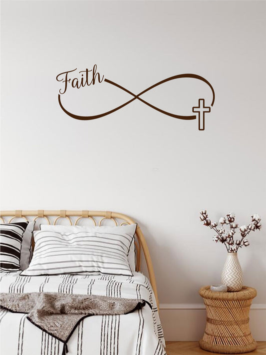 Infinity Faith Sign Symbol Vinyl Home Decor Wall Decal 