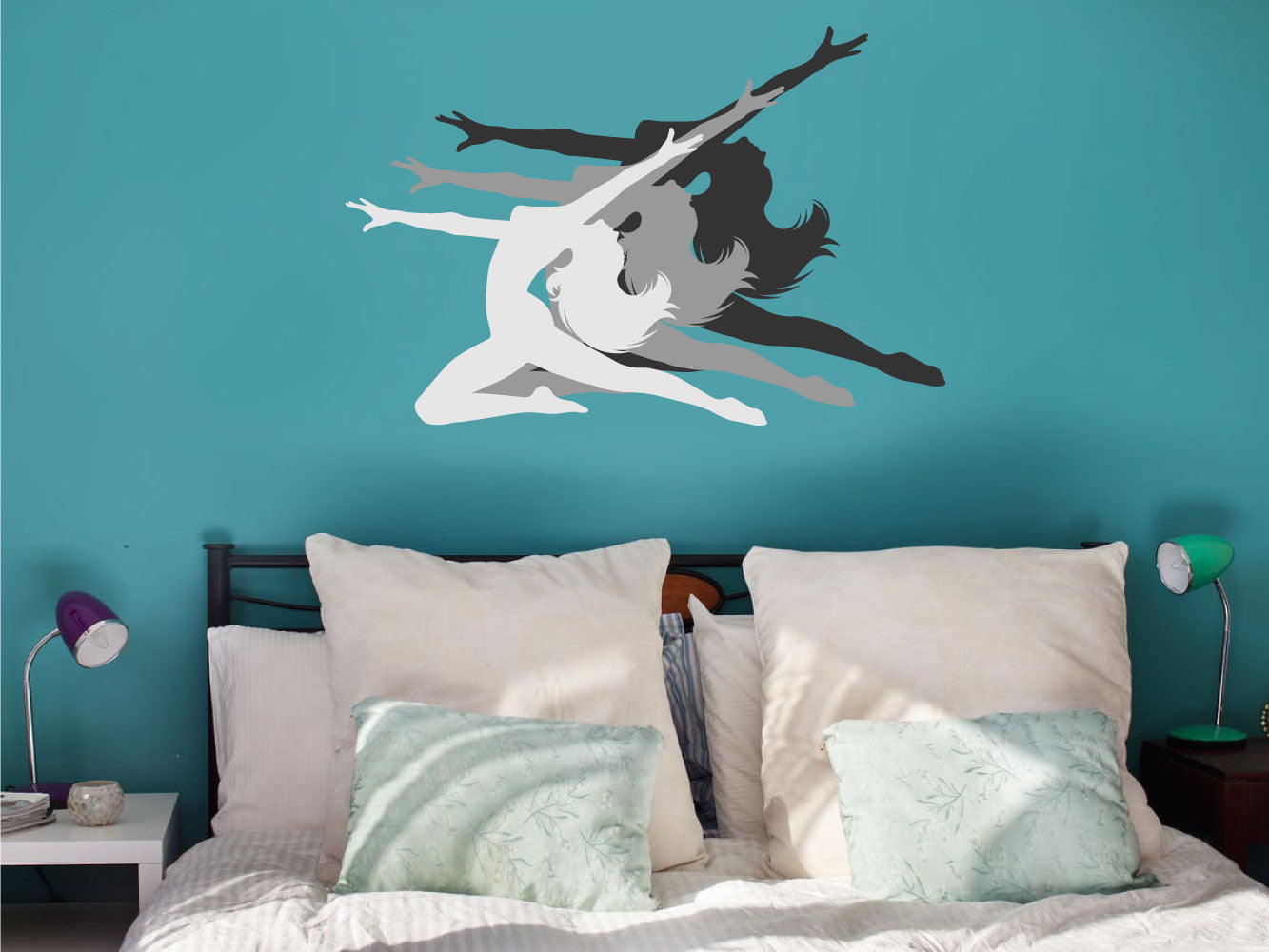 Dancer Silhouettes Set of 3 Vinyl Home Decor Wall Decal 