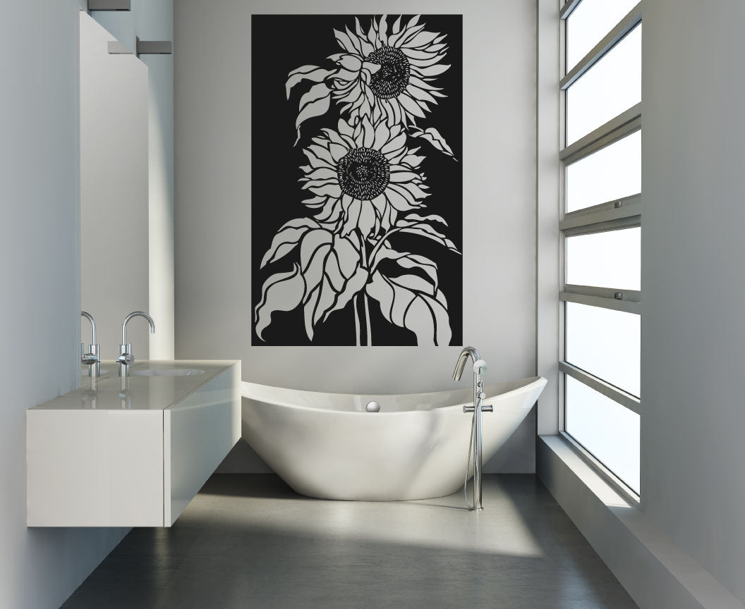 Sunflowers Vinyl Home Decor Wall Decal 