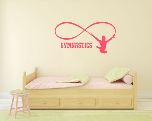 Infinity Gymnastics Sign Symbol Vinyl Home Decor Wall Decal 