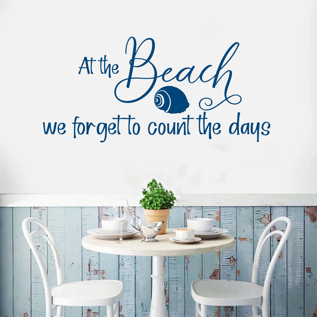 At The Beach We Forget To Count The Days Vinyl Home Decor Wall Decal 