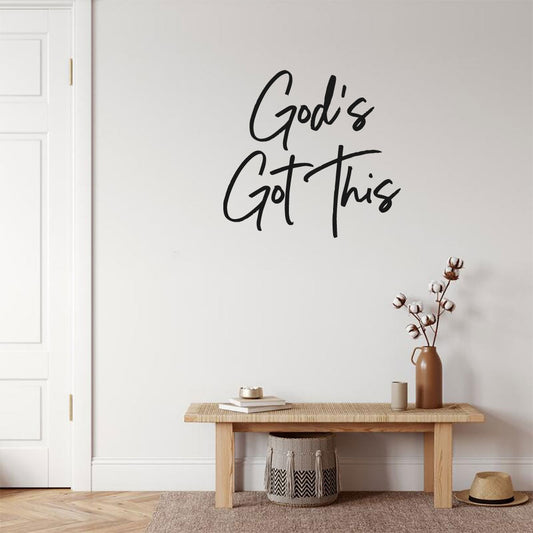 God's Got This Vinyl Home decor Wall Decal Words 