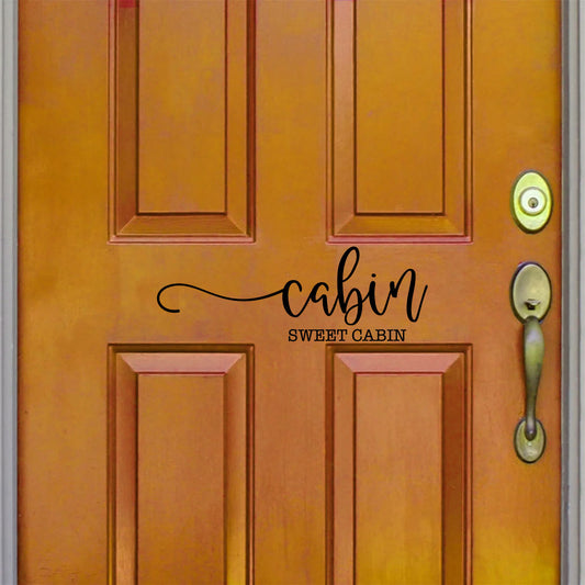 Cabin Sweet Cabin Vinyl Home Decor Wall Decal Words 