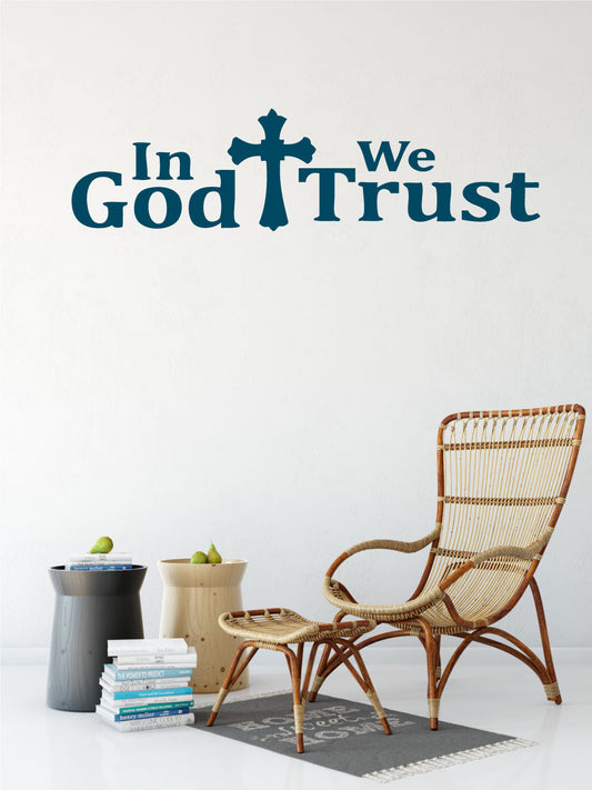 In God We Trust Vinyl Home Decor Wall Decal Words 