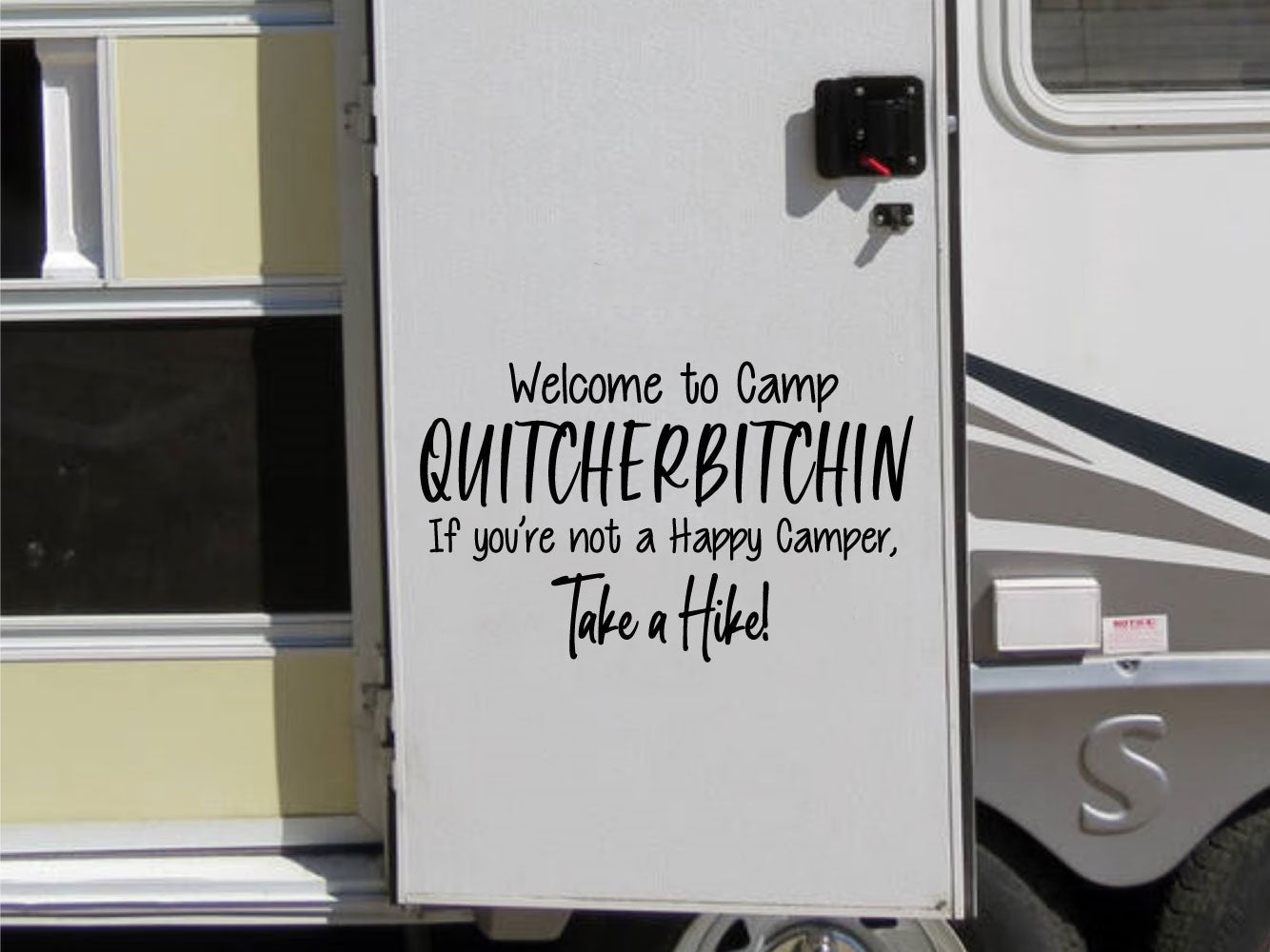 Welcome To Camp Quitcherbitchin Vinyl Home Decor Wall Decal Words 