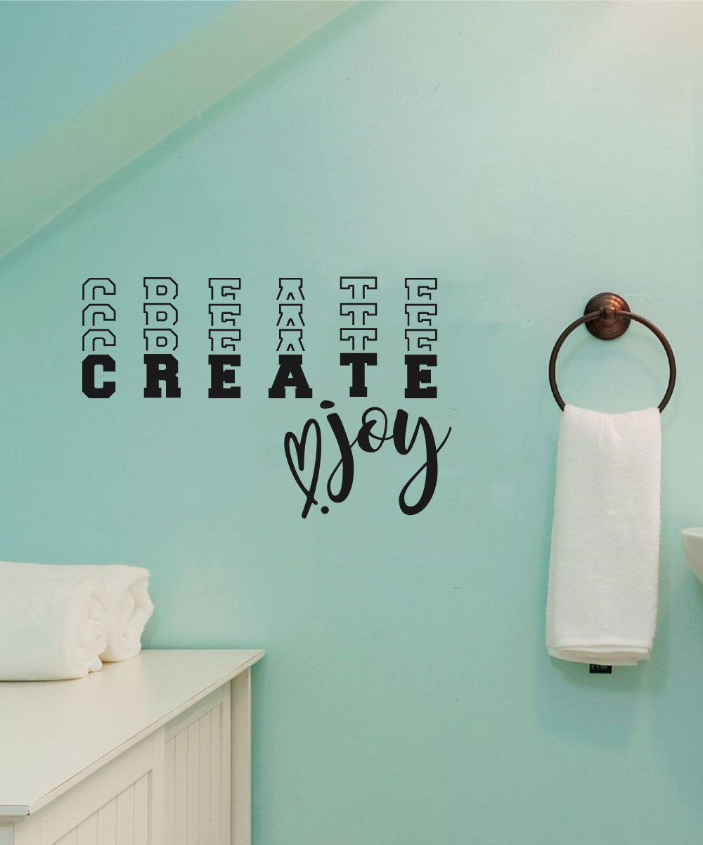 Create Joy Vinyl Home Decor Wall Decal Words 