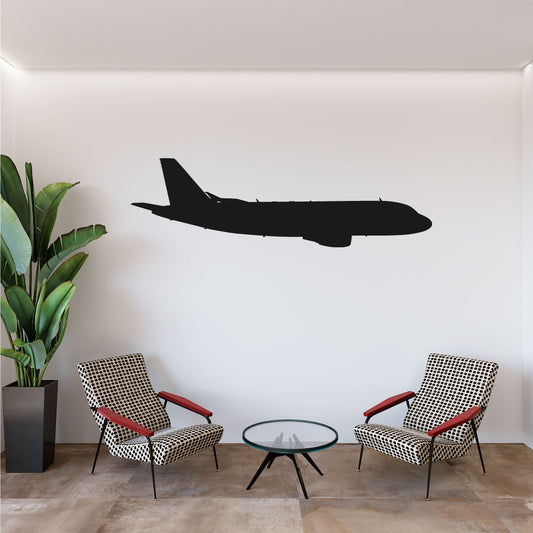 A-319 Airplane Silhouette Vinyl Wall Decal