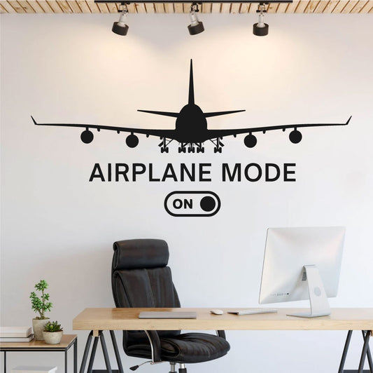 Airplane Mode On B-747 Vinyl Wall Decal