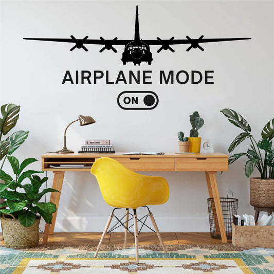 Airplane Mode On C-130 Vinyl Wall Decal