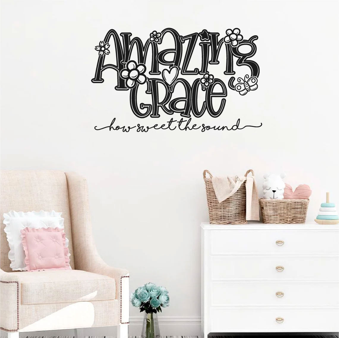 Amazing Grace How Sweet The Sound Vinyl Wall Words Decal