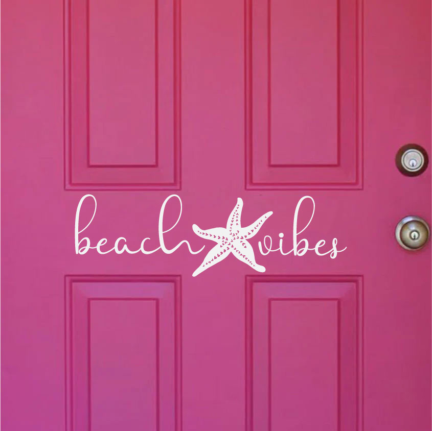 Beach Vibes Vinyl Home Decor Wall Decal 