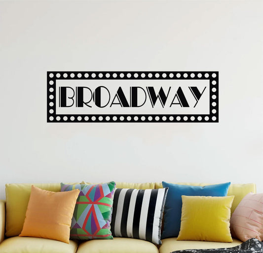 Broadway New York City Music Vinyl Wall Decal