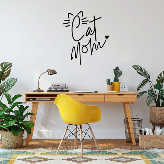 Cat Mom Vinyl Wall Decal