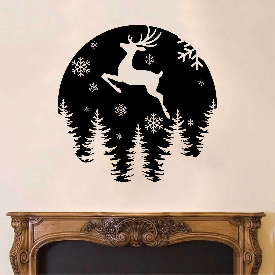 Christmas Reindeer Vinyl Wall Decal