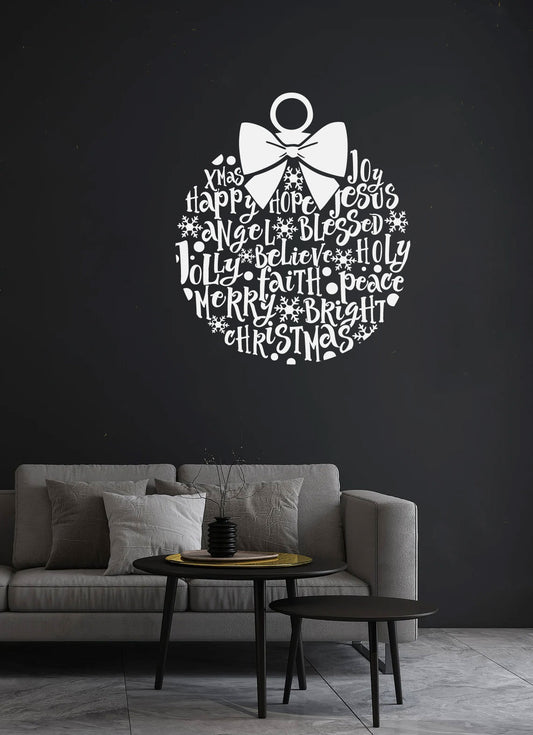 Christmas Ornament Ball Vinyl Wall Decal