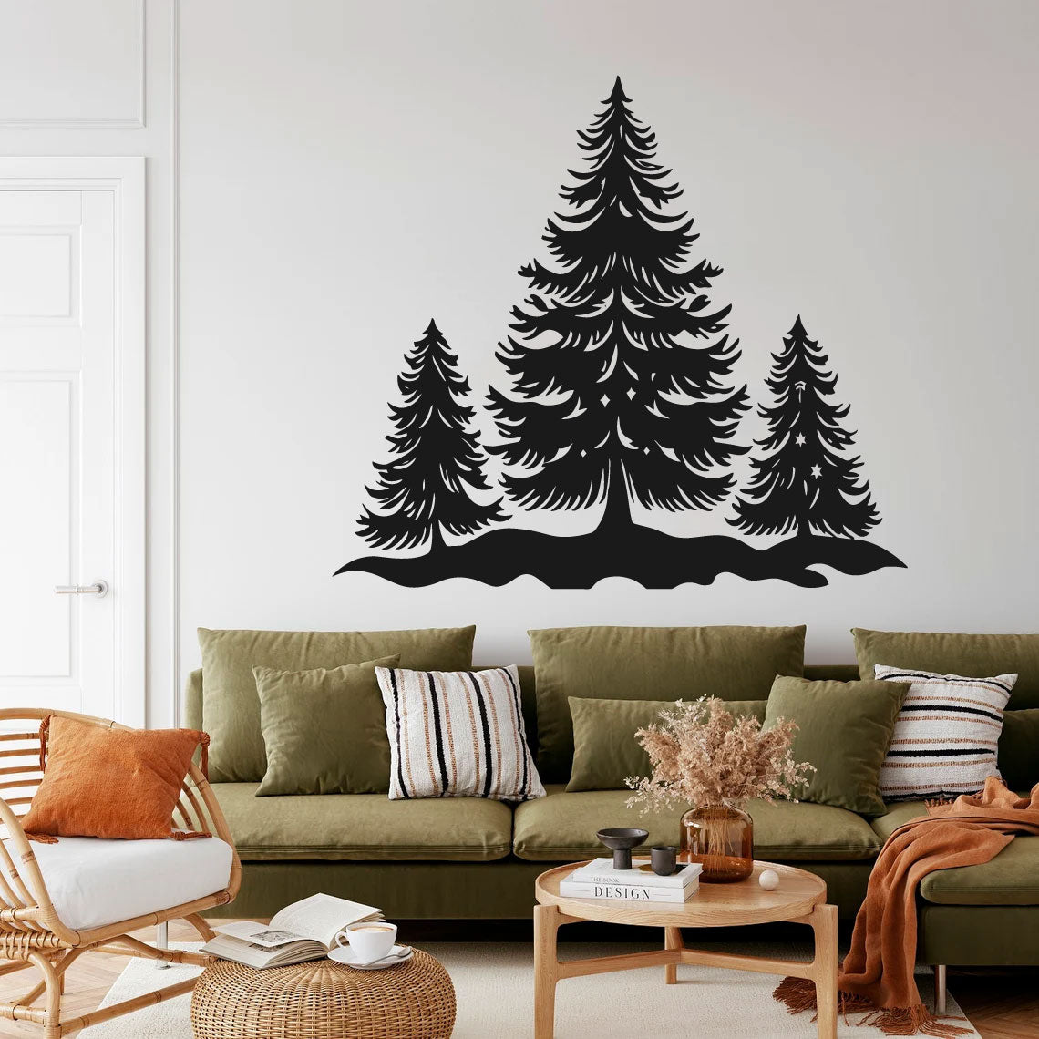 Christmas Pine Trees Vinyl Wall Decal