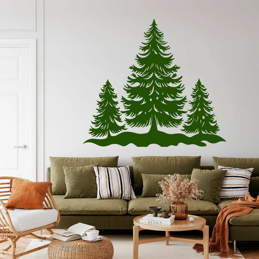 Christmas Pine Trees Vinyl Wall Decal