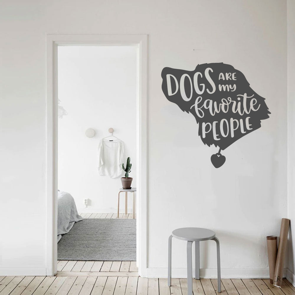 Dogs Are My Favorite People Dog Wall Decal