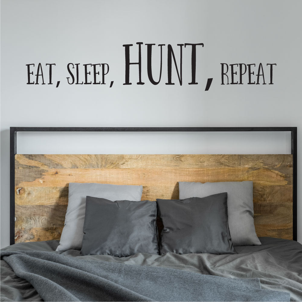 Eat Sleep Hunt Repeat Vinyl Home Decor Wall Decal Words 