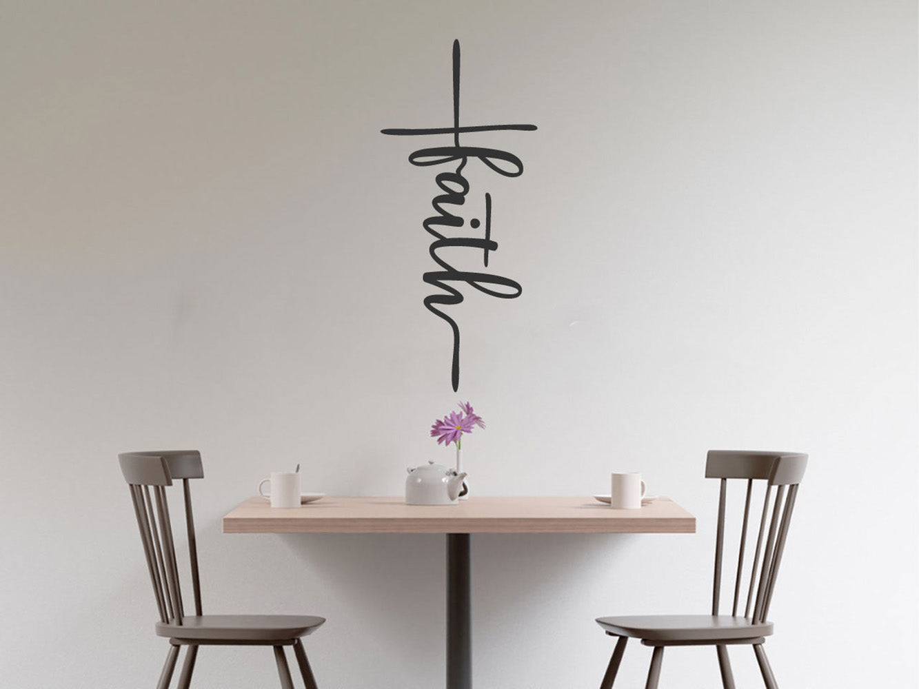 Faith Cross Vinyl Home Decor Wall Decal 