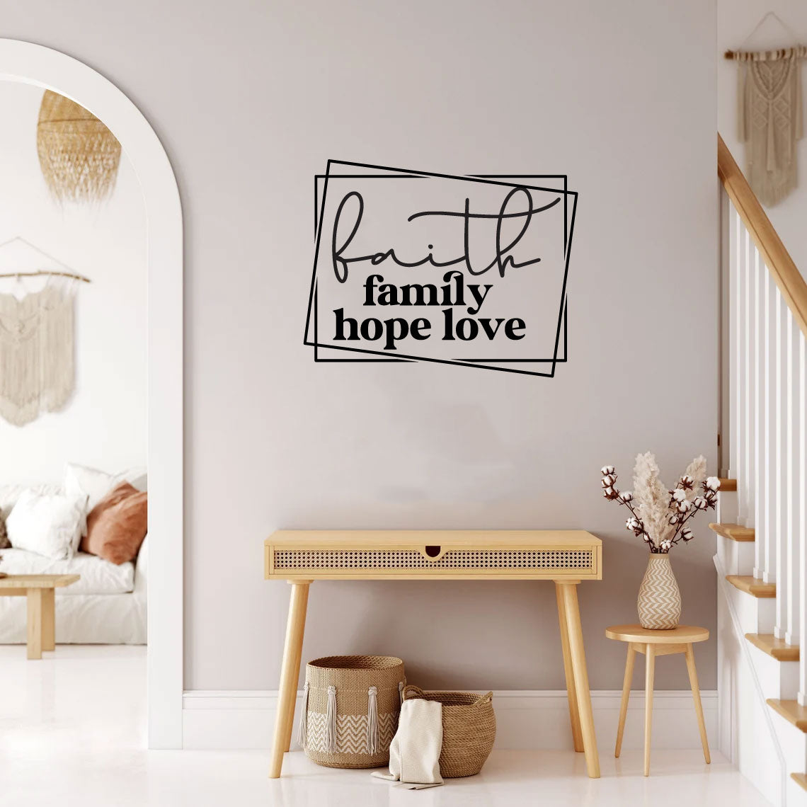 Faith Family Hope Love Vinyl Wall Decal