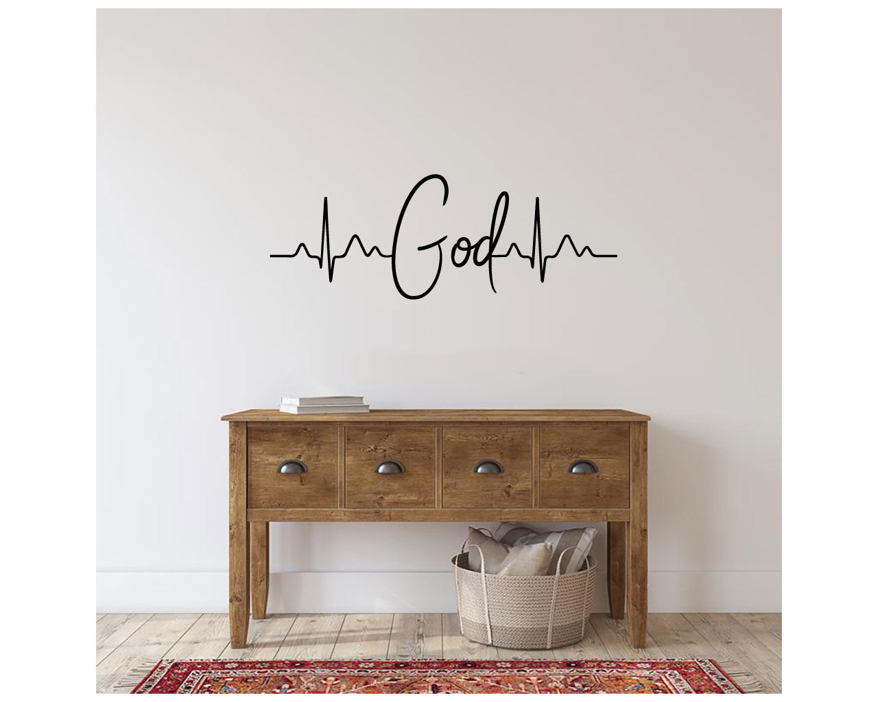 God Heartbeat Vinyl Home Decor Wall Decal 