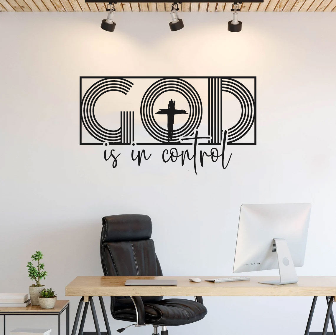 God Is In Control Vinyl Wall Decal