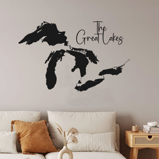 The Great Lakes Map Vinyl Wall Decal