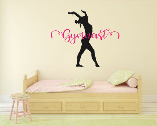 Gymnastics Vinyl Home Decor Wall Decal 