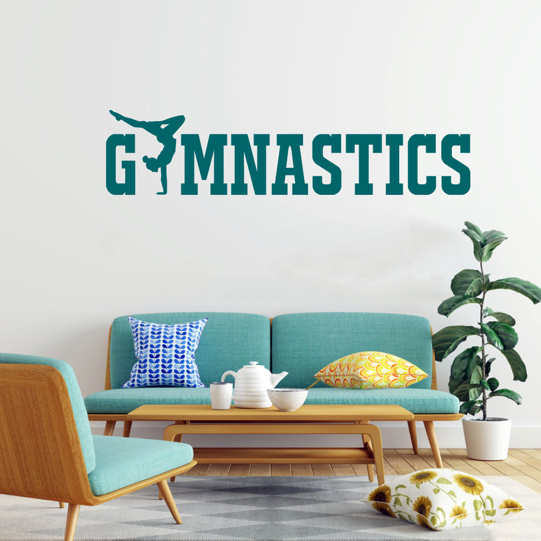 Gymnastics Vinyl Home Decor Wall Decal 