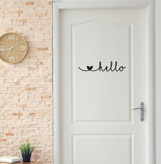 Hello Vinyl Home Decor Wall Decal Words 