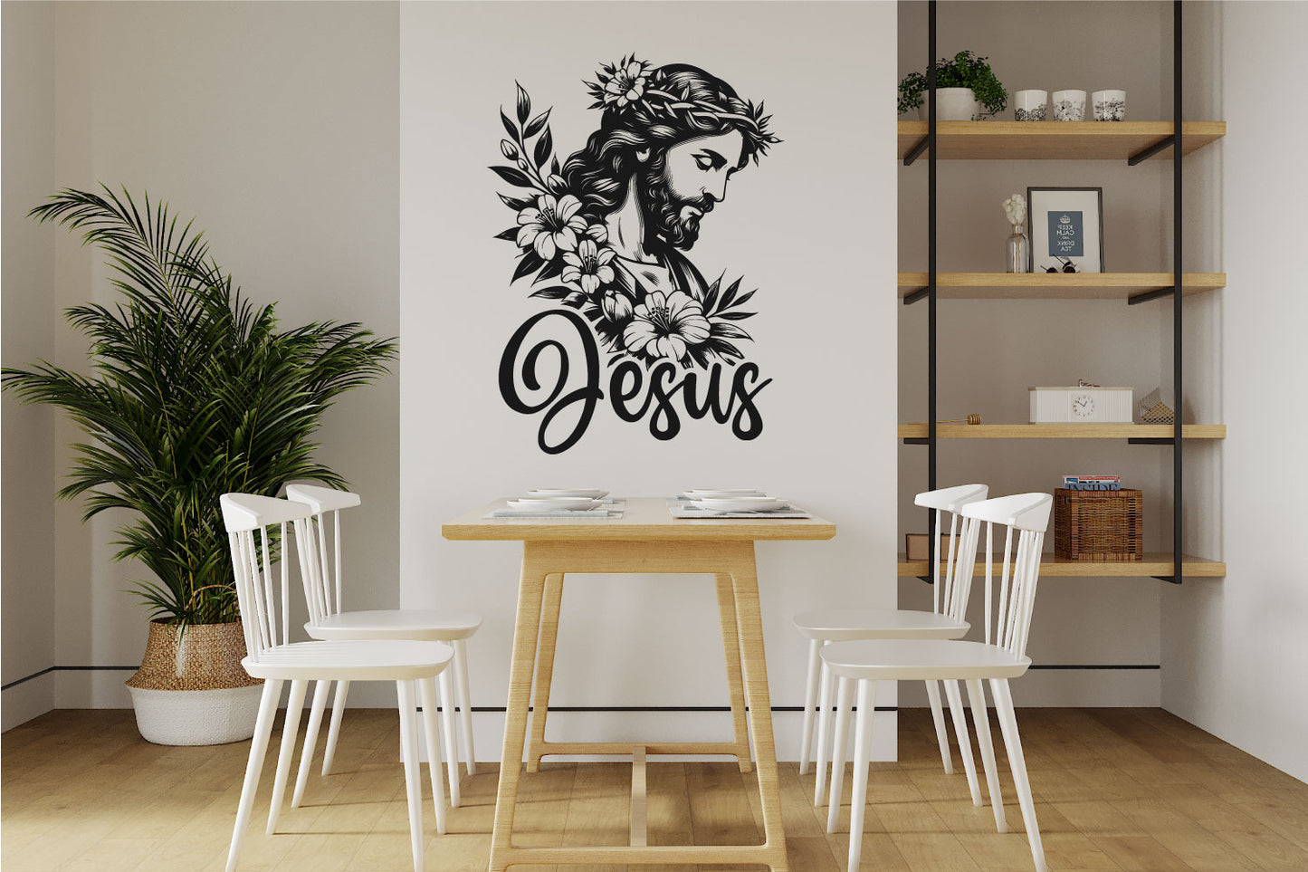 Jesus Silhouette Vinyl Wall Decal