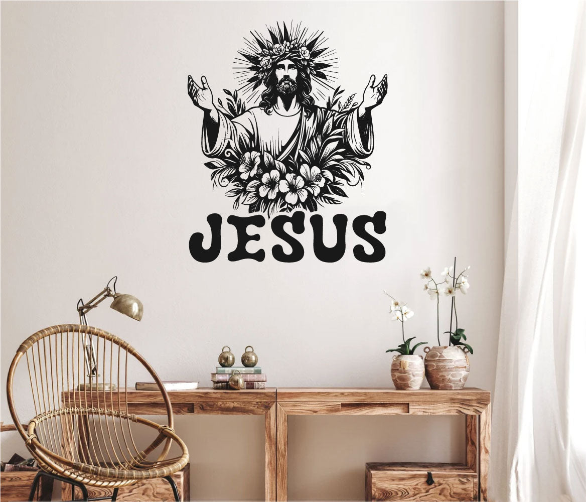 Jesus Silhouette Vinyl Wall Decal