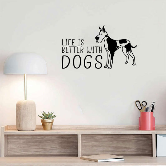 Life is Better With Dogs Vinyl Wall Decal