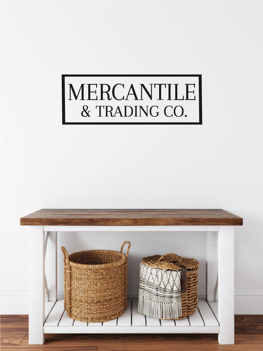 Mercantile and Trading Co Vinyl Wall Decal Words