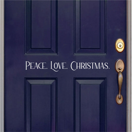 Peace Love Christmas Vinyl Home Decor Wall Decal 