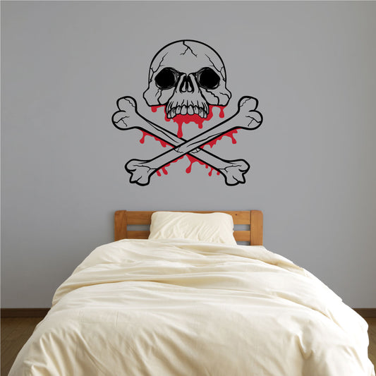 Skull and Crossbones Vinyl Wall Decal