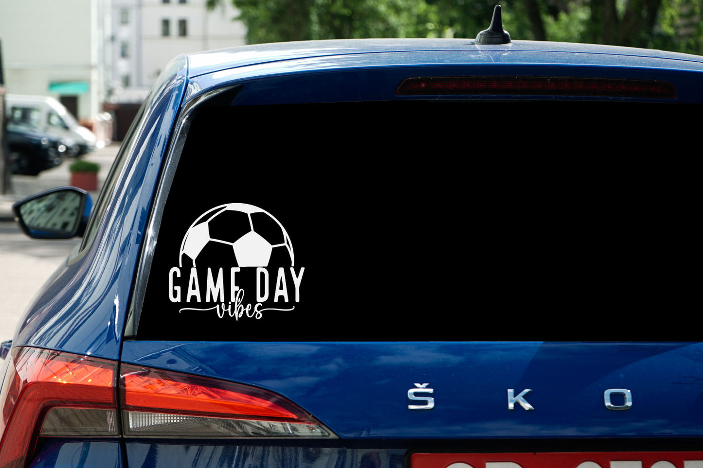 Soccer Ball Game Day Vibes Vinyl Wall Decal