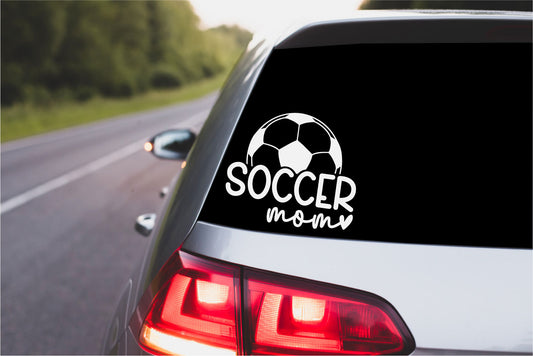 Soccer Mom Word Art Vinyl Decal