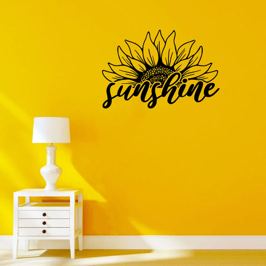 Sunflower Sunshine Vinyl Wall Words Decal