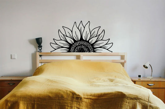 Sunflower Half Vinyl Wall Decal