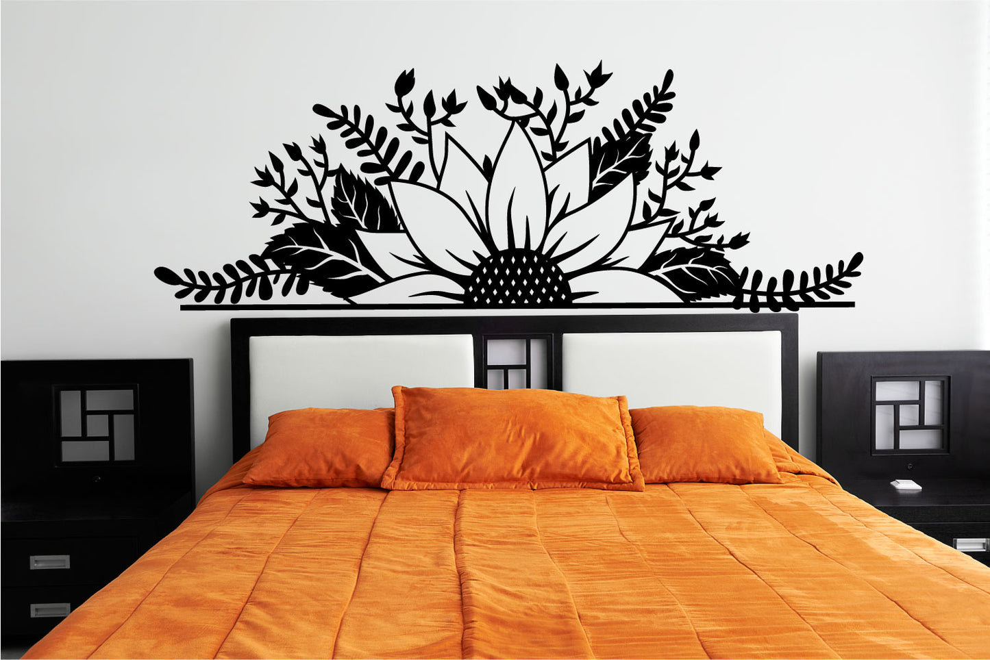 Sunflower Half Vinyl Wall Decal