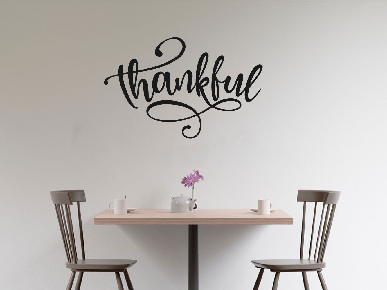 Thankful Vinyl Home Decor Wall Decal Words 