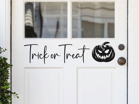 Trick or Treat Halloween Vinyl Die Cut Home Decor Decal 