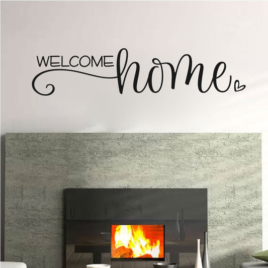 Welcome Home Vinyl Home Decor Wall Decal Words 