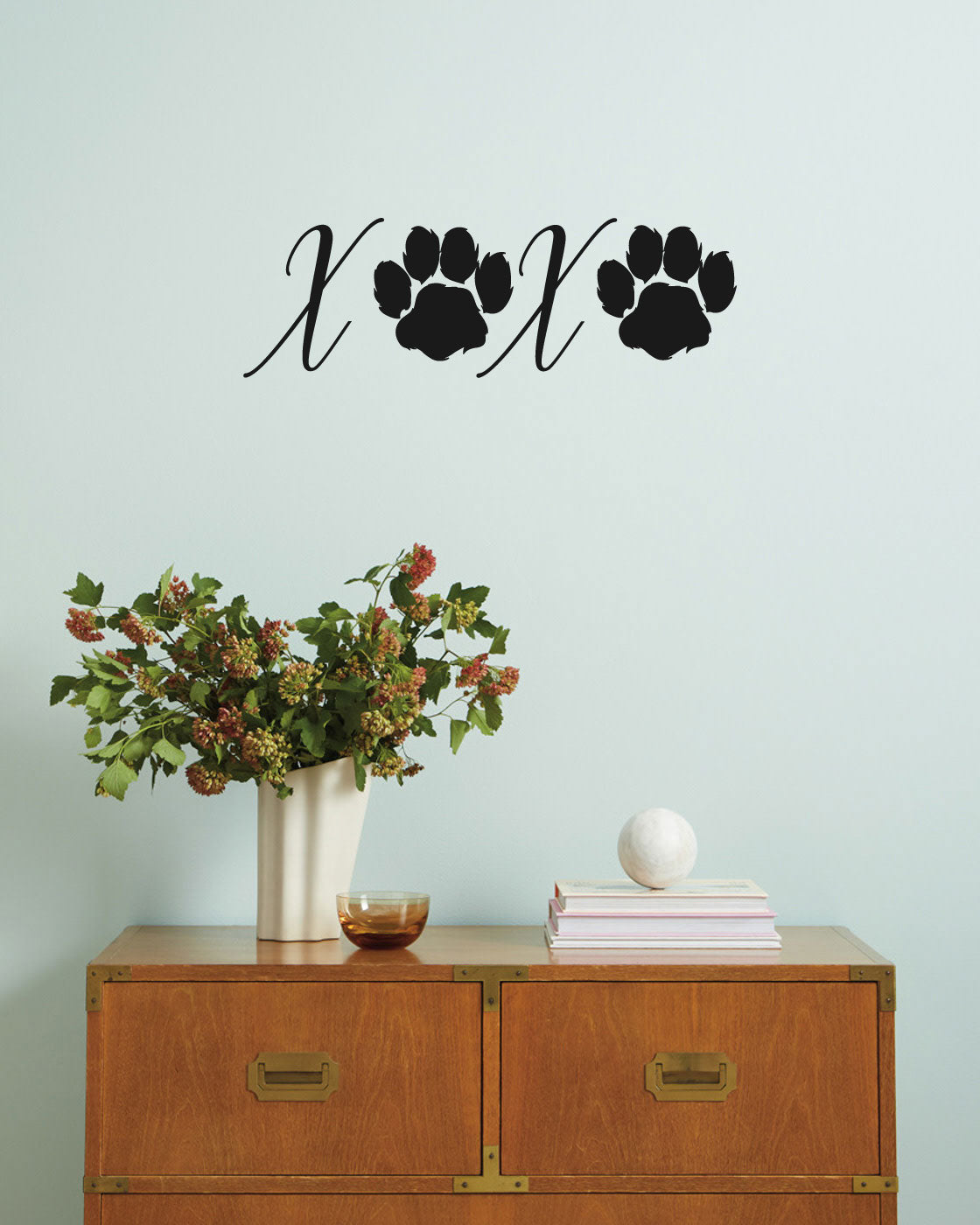 XoXo Dog Paw Prints Die Cut Wall Decal 