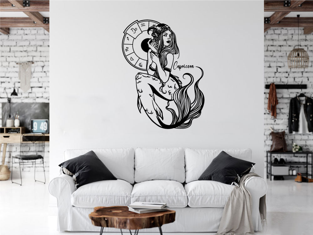 Zodiac Capricorn Goddess Persephone Vinyl Die Cut Home Decor Wall Decal 