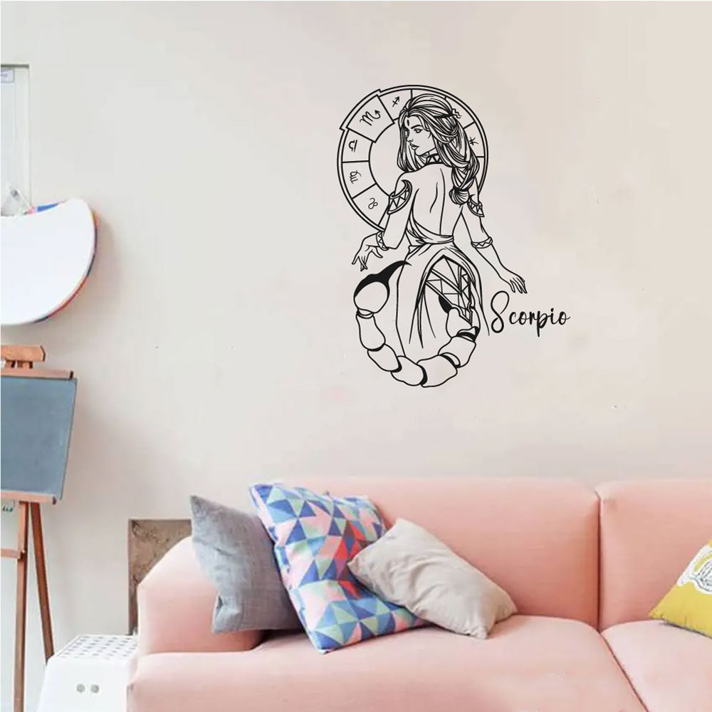 Zodiac Scorpio Goddess Kali Wall Decal 